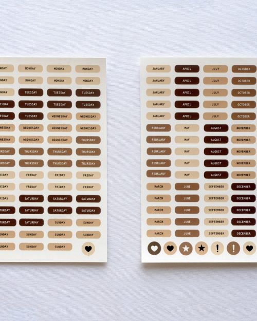 Stickers - Days & Months Pack - Decluttercat - 1