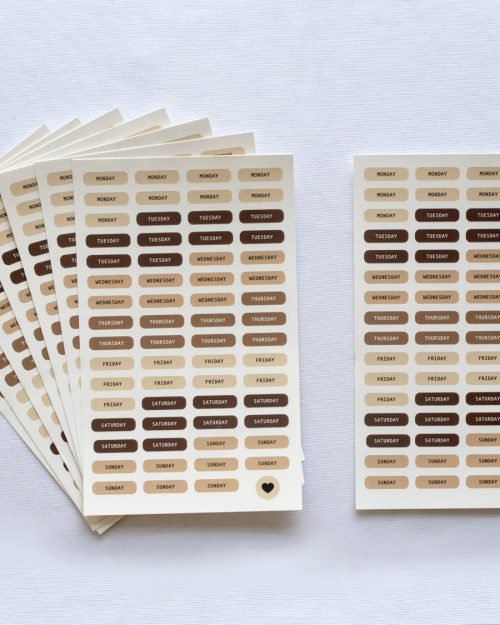 Stickers - Days Sheet Pack of 2 - Decluttercat - 1