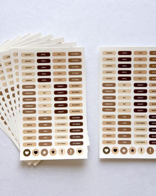 Stickers - Months Sheet Pack of 2 - Decluttercat - 1