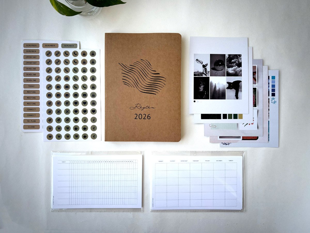 The 2026 Box - Rhythm 2026 Gift Box - Planner, trackers, stickers & more - Decluttercat - 1