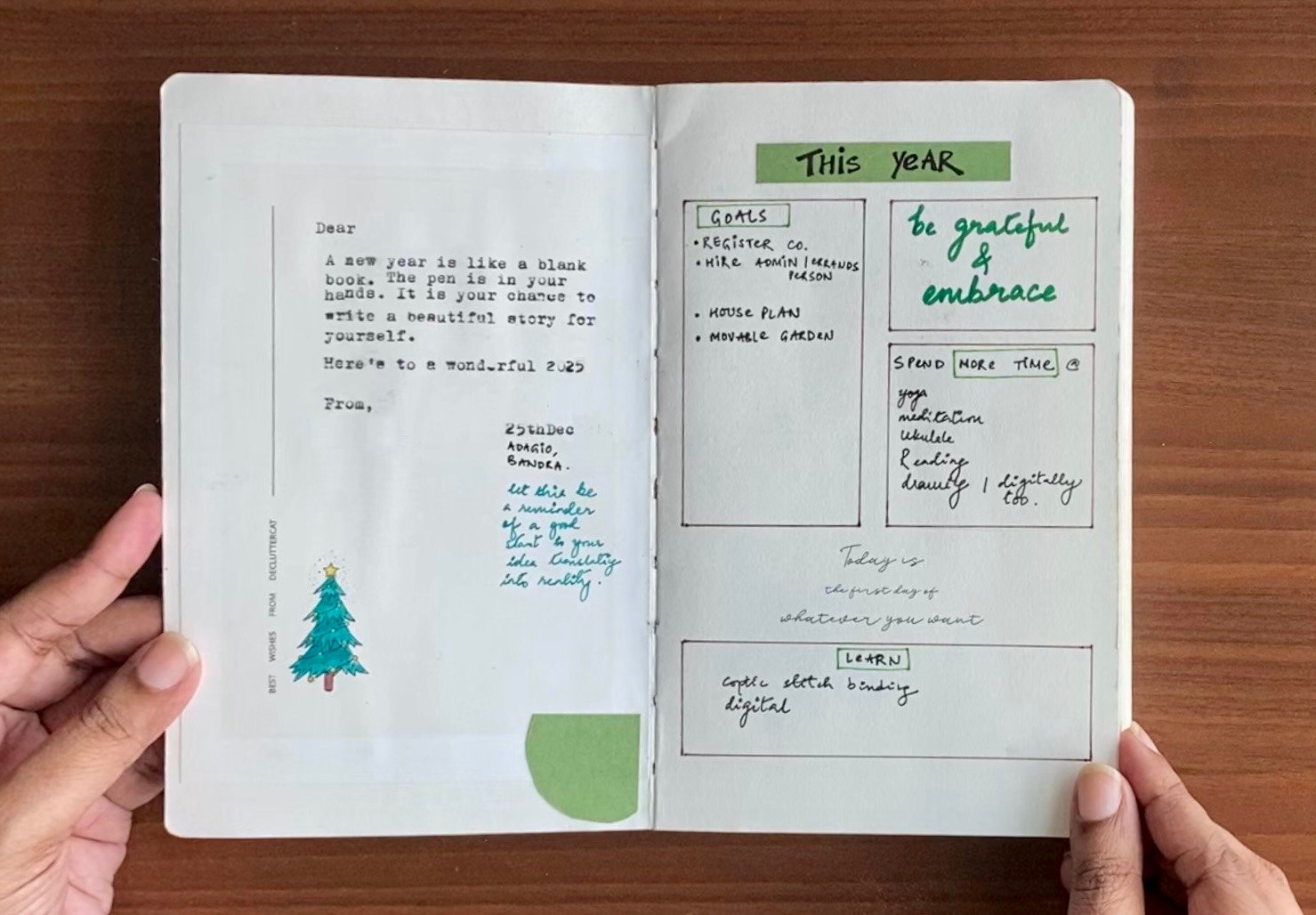 Goals, Gratitude & Beginning Gently — Setting the mood for planning a new year