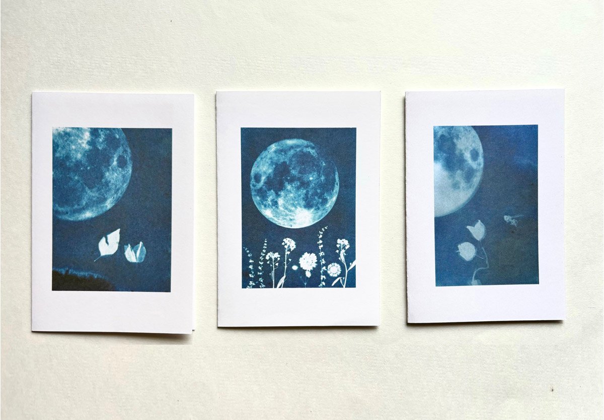 SUN & MOON CARDS (SET OF 2) Decluttercat Sun and Moon Cards - Sun Printed Lunar Cards - Decluttercat - 1